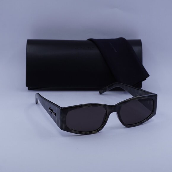 Saint Laurent SL329 004 Rectangle Sunglasses - Grey Havana/Black - Picture 5 of 10